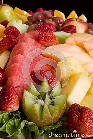 Fruit Salad Platter Stock Photo
