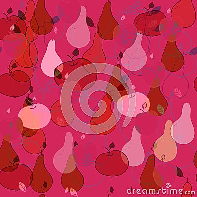 Fruit seamless pattern Vector Illustration