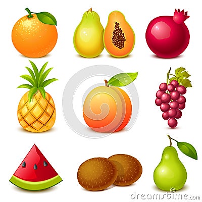 Fruit set Vector Illustration