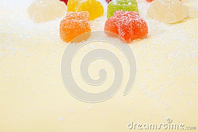 Fruit-shaped figures in a marine style. Stock Photo