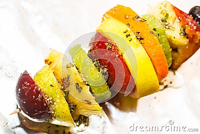 Fruit Skewer Stock Photo