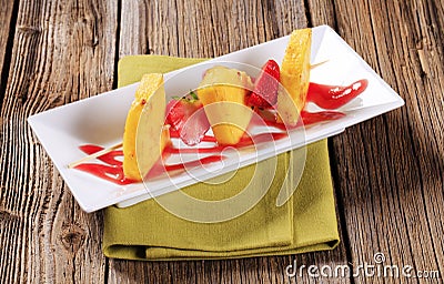 Fruit skewer Stock Photo