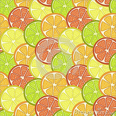 fruit slices background Vector Illustration