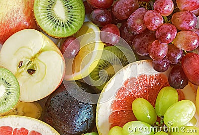 Fruit slices close-up Stock Photo