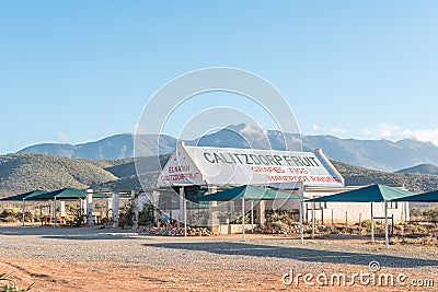 Fruit stall in Calitzdorp Editorial Stock Photo