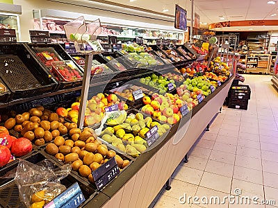 Fruit in supermarket Editorial Stock Photo