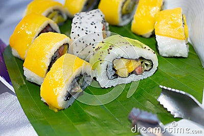 Fruit sushi Stock Photo