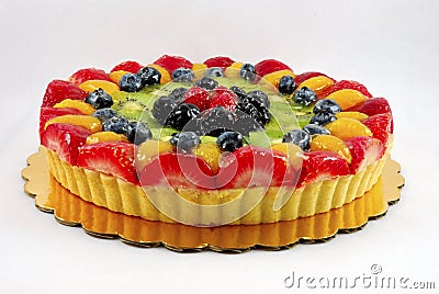 Fruit tart cake Stock Photo