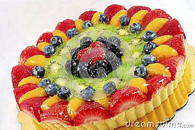 Fruit tart cake Stock Photo