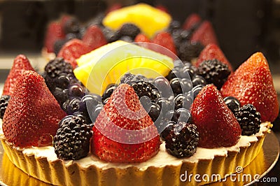 Fruit Tart Cake Stock Photo