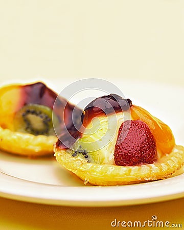 Fruit tart flan Stock Photo