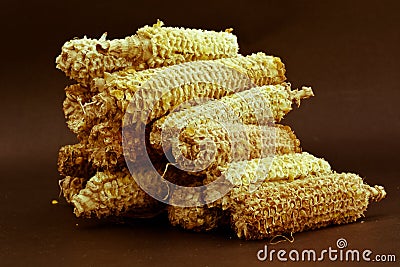 Fruit vegetables and cereals from organic fields,corn Stock Photo
