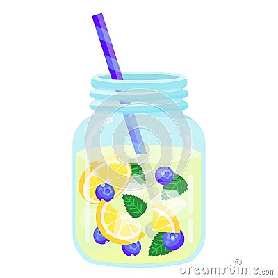 Fruit water icon, natural freshness and refreshment Vector Illustration