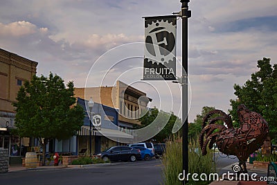 Downtown Fruita Colorado Editorial Stock Photo