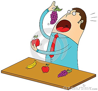 Fruitarian Vector Illustration