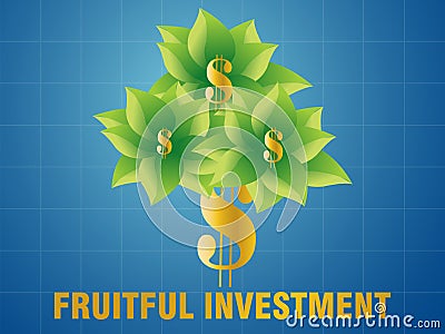 Fruitful Investment Vector Illustration