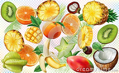 Fruits background Vector Illustration