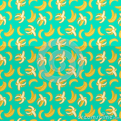 Fruits banana seamless patterns vector Vector Illustration