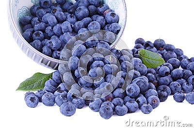 Fruits blueberries in a bowl Stock Photo