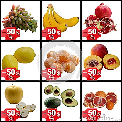 Fruits collection. Stock Photo