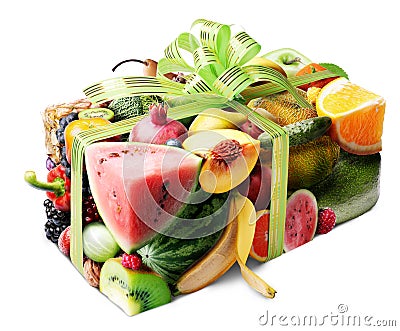 Fruits Gift Stock Photo