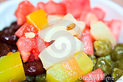 Fruits Ice porridge Stock Photo