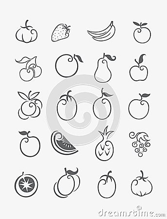 Fruits icon Vector Illustration