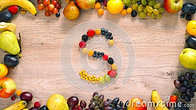 Fruits made letter S Stock Photo