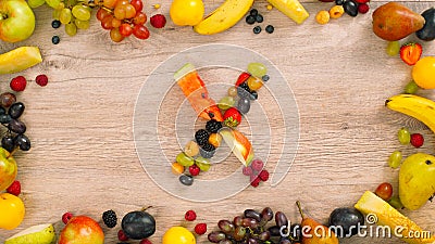 Fruits made letter X Stock Photo