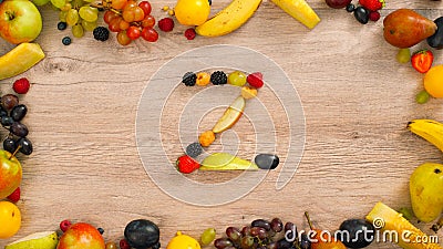 Fruits made letter Z Stock Photo