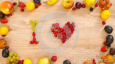 Fruits made word I love Stock Photo