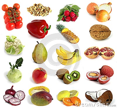 Fruits and nuts Stock Photo