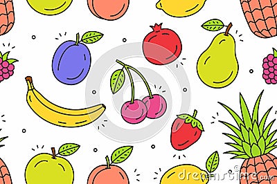 Fruits Pattern Vector Illustration