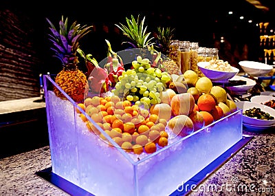 Fruits in restaurant buffet Stock Photo