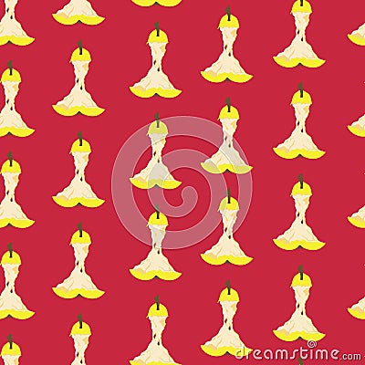 Rows of pears cores Vector Illustration