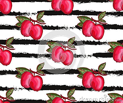 Fruits seamless pattern Vector Illustration