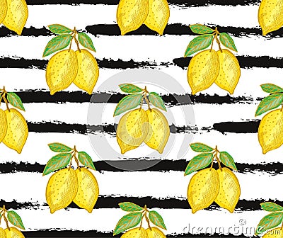 Fruits seamless pattern Vector Illustration