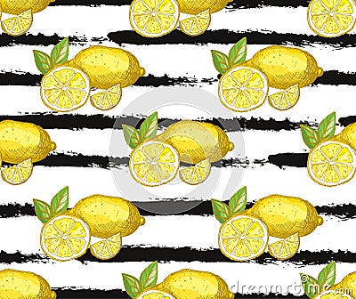 Fruits seamless pattern Vector Illustration