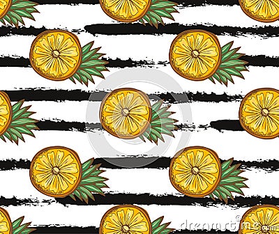 Fruits seamless pattern Vector Illustration