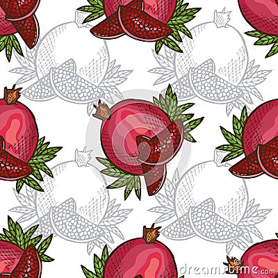 Fruits seamless pattern Vector Illustration