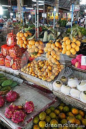 Fruits at a Thai market Editorial Stock Photo