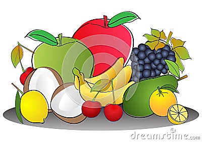 Fruits Vector Illustration