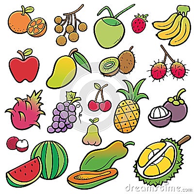 Fruits Vector Illustration