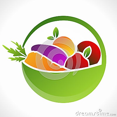 Fruits and Vegetables Vector Illustration