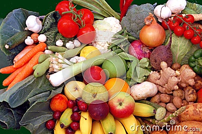 Fruits and Vegetables Stock Photo