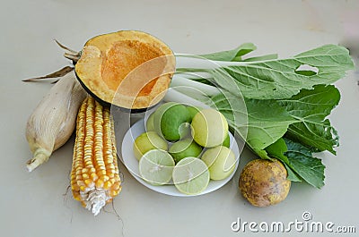 Fruits, Vegetables and Grains Stock Photo