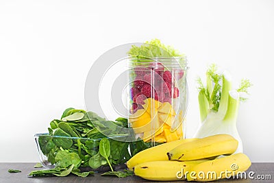 Fruits and vegetables for juicing Stock Photo