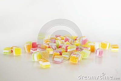 Fruitty gummy jelly candies Stock Photo