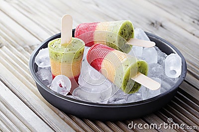 Fruity ice-cream Stock Photo