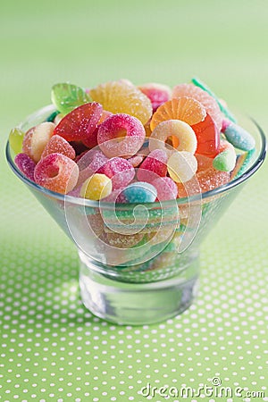 Fruity jelly sweets Stock Photo